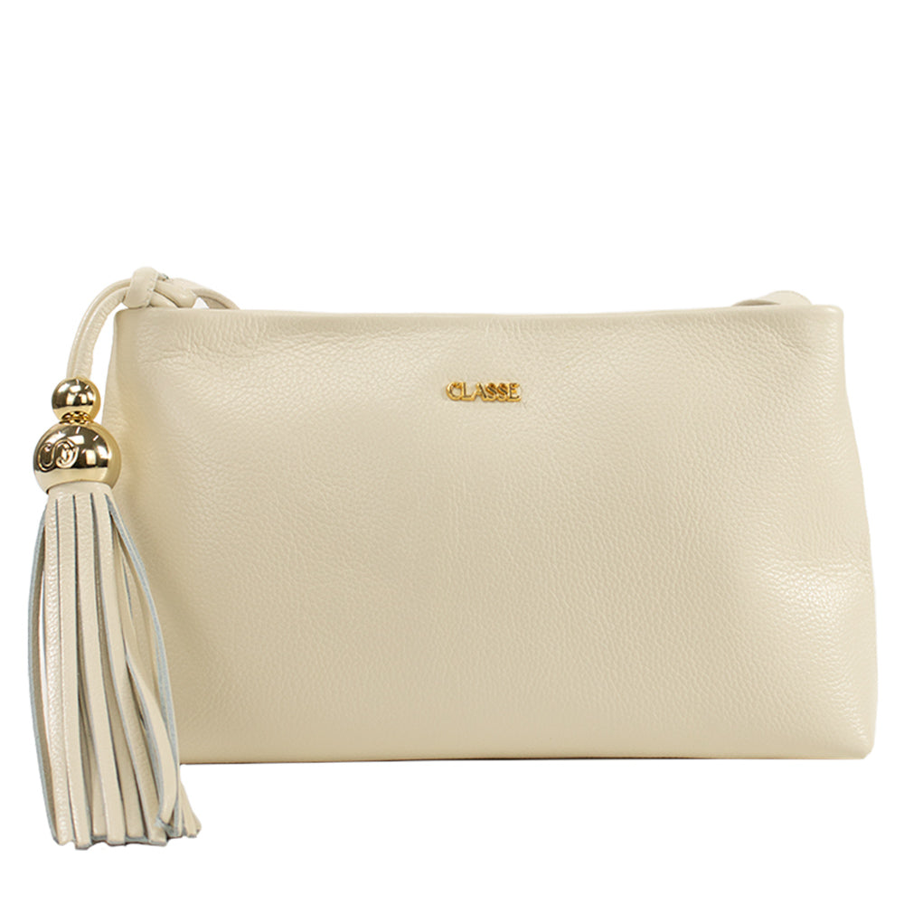 Bolsa de Couro Crossbody Fendi - Off White