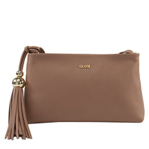 Bolsa de Couro Crossbody Fendi - Floater Mocacchino