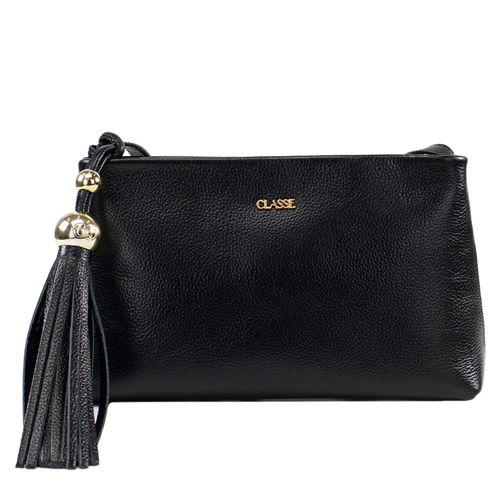 Bolsa de Couro Crossbody Fendi - Preto