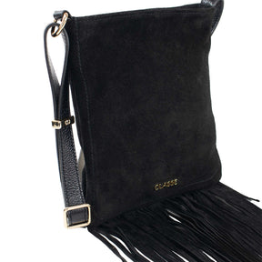 Bolsa de Couro Crossbody Lolla - Preto