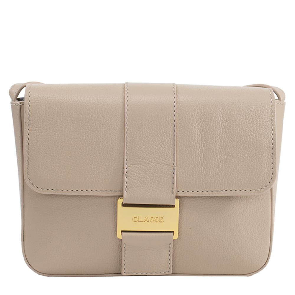 Bolsa de Couro Tiracolo Alice - Creme
