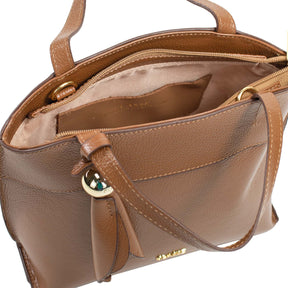 Bolsa de Couro Tote Flora - Nocciola