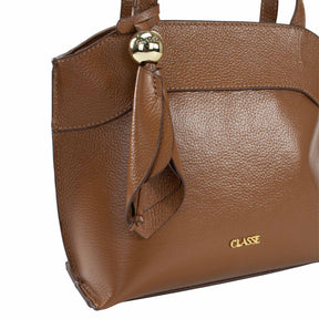 Bolsa de Couro Tote Flora - Nocciola