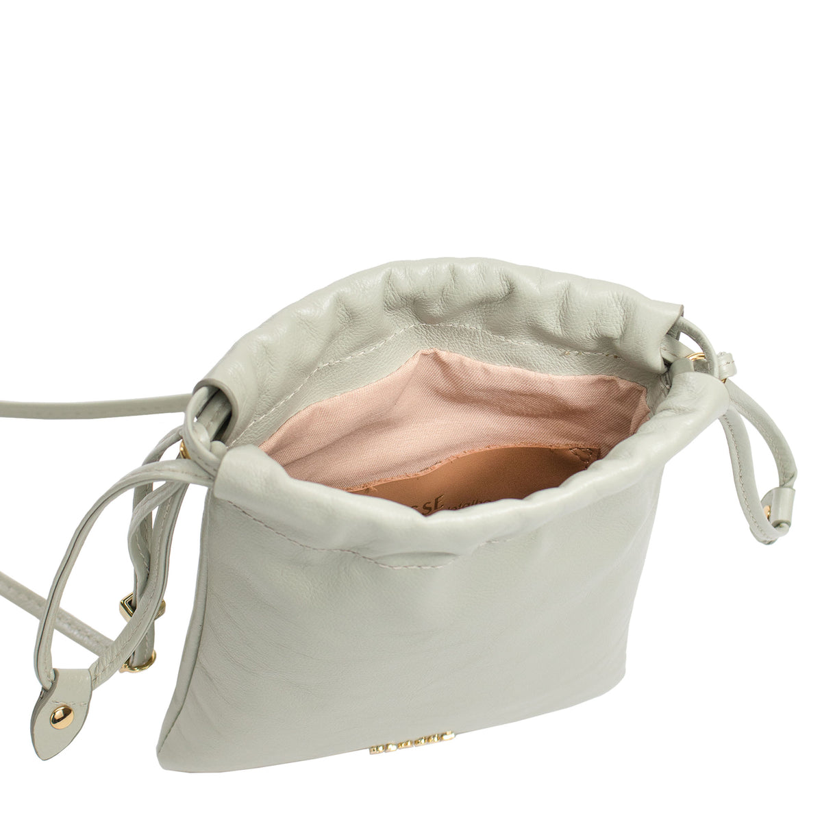 Bolsa de Couro Crossbody Caroline - Verde Pastel Soft