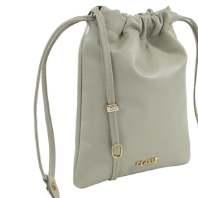 Bolsa de Couro Crossbody Caroline - Verde Pastel Soft