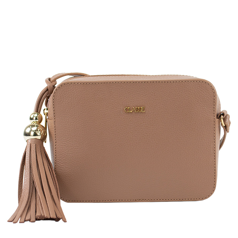 Bolsa de Couro Camera Bag Fendi - Floater Mocacchino