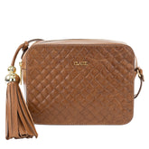 Bolsa de Couro Tressê Camera Bag Fendi - Tramado Nocciola