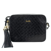 Bolsa de Couro Tressê Camera Bag Fendi - Tramado Preto