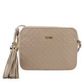 Bolsa de Couro Tressê Camera Bag Fendi - Tramado Creme