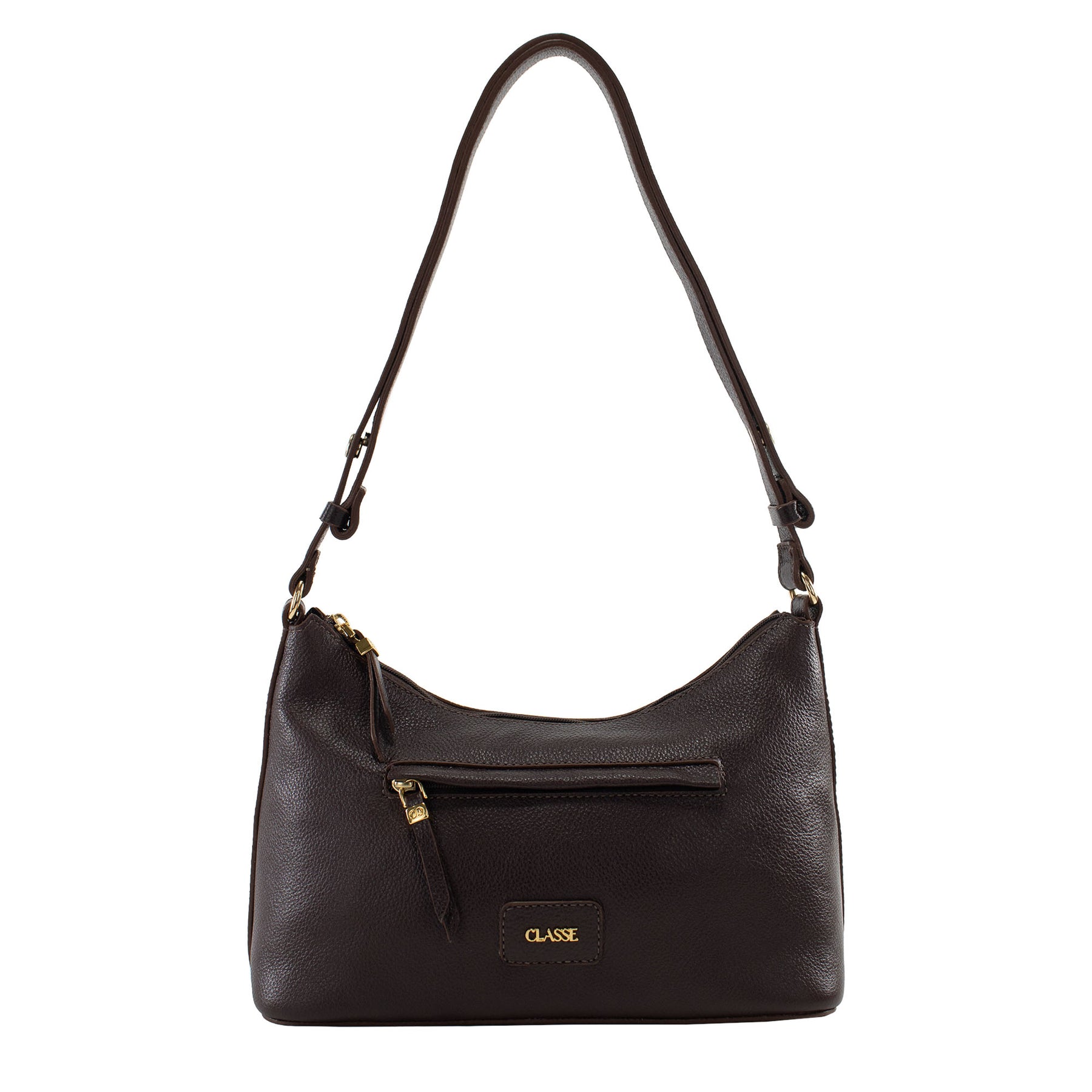 Bolsa Crossbody de Couro Becca - Chocolate
