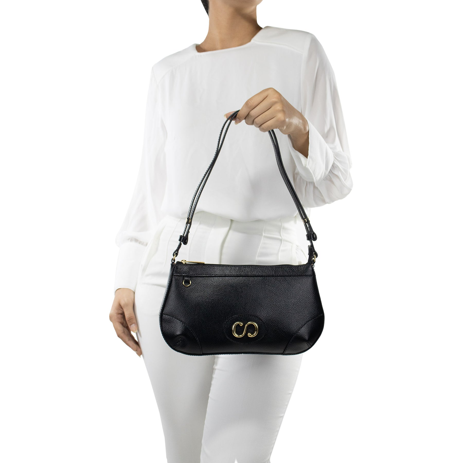 Bolsa Crossbody de Couro Maiorca - Preto