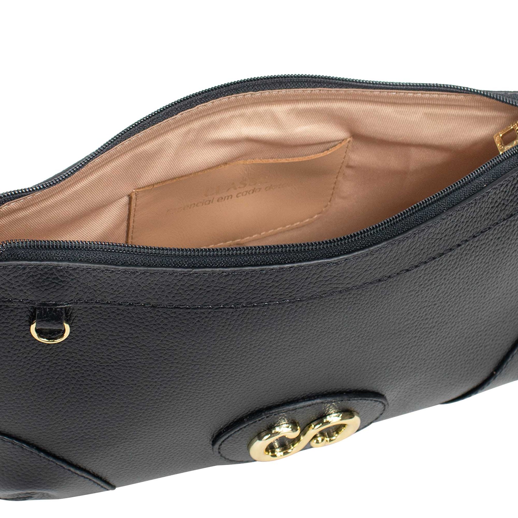 Bolsa Crossbody de Couro Maiorca - Preto