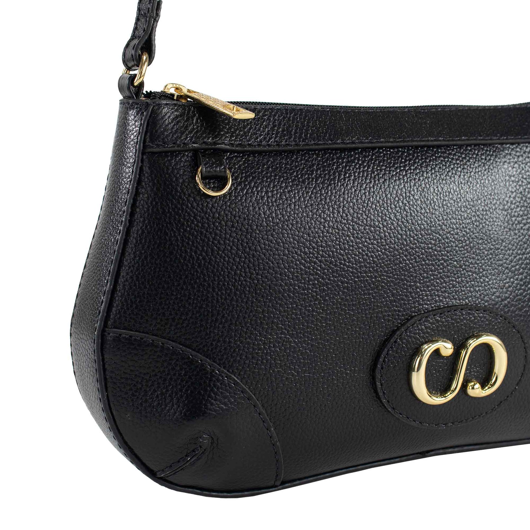 Bolsa Crossbody de Couro Maiorca - Preto