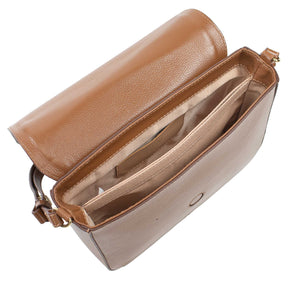 Bolsa Tiracolo de Couro Maiorca - Tramado Palha Nocciola