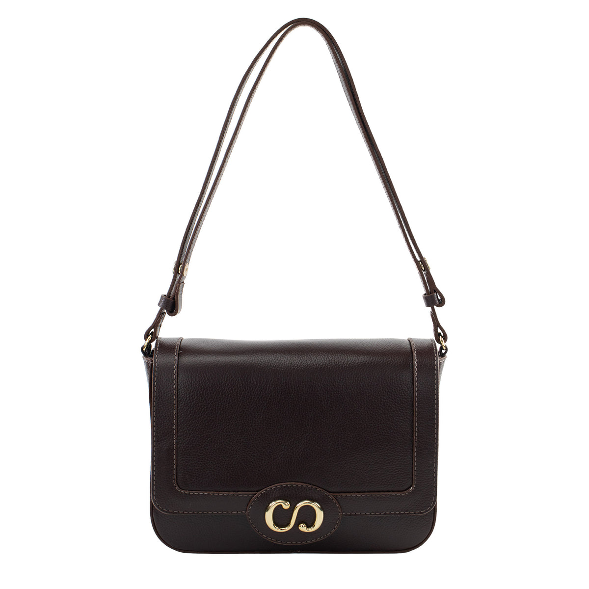 Bolsa Tiracolo de Couro Maiorca - Chocolate