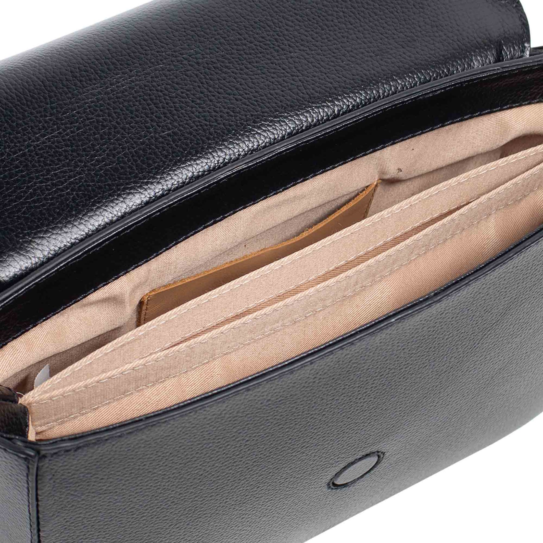 Bolsa Tiracolo de Couro Maiorca - Preto