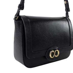 Bolsa Tiracolo de Couro Maiorca - Preto