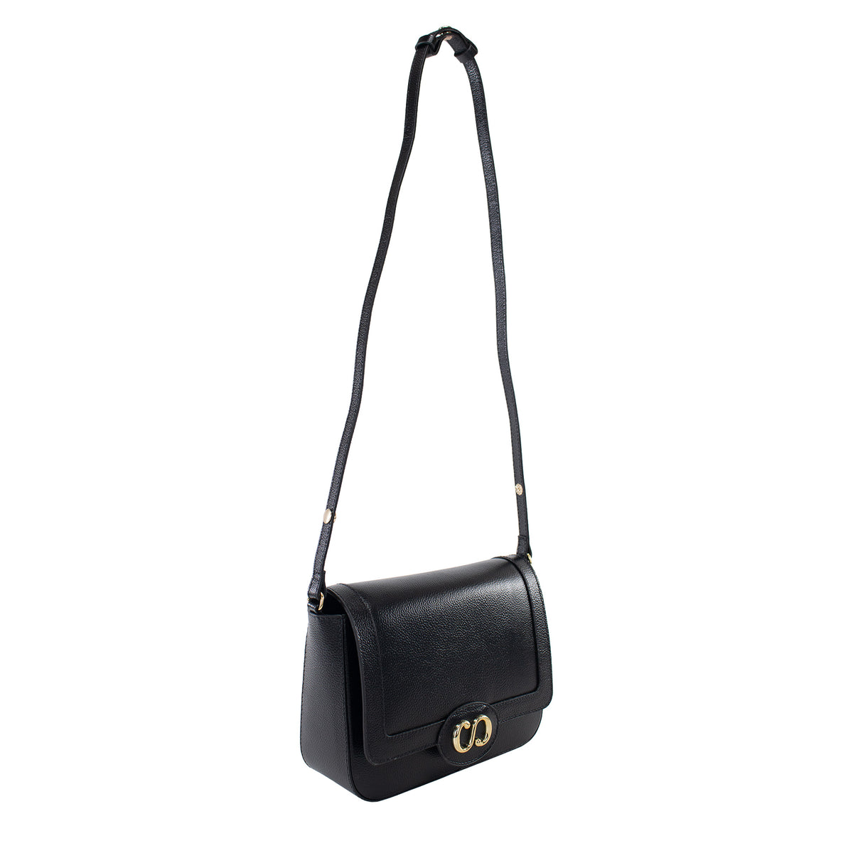 Bolsa Tiracolo de Couro Maiorca - Preto