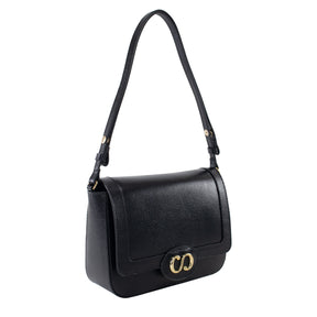 Bolsa Tiracolo de Couro Maiorca - Preto