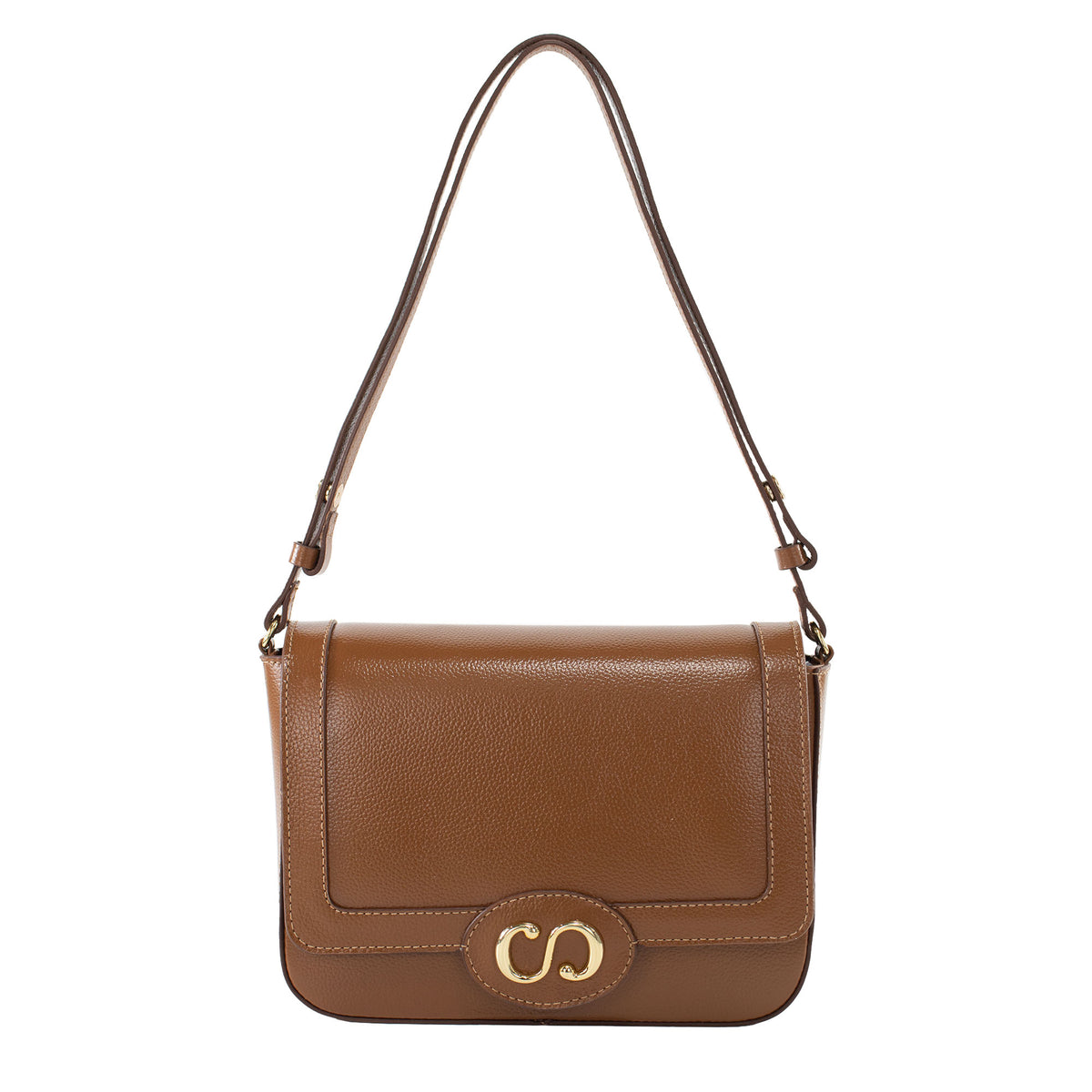 Bolsa Tiracolo de Couro Maiorca - Nocciola