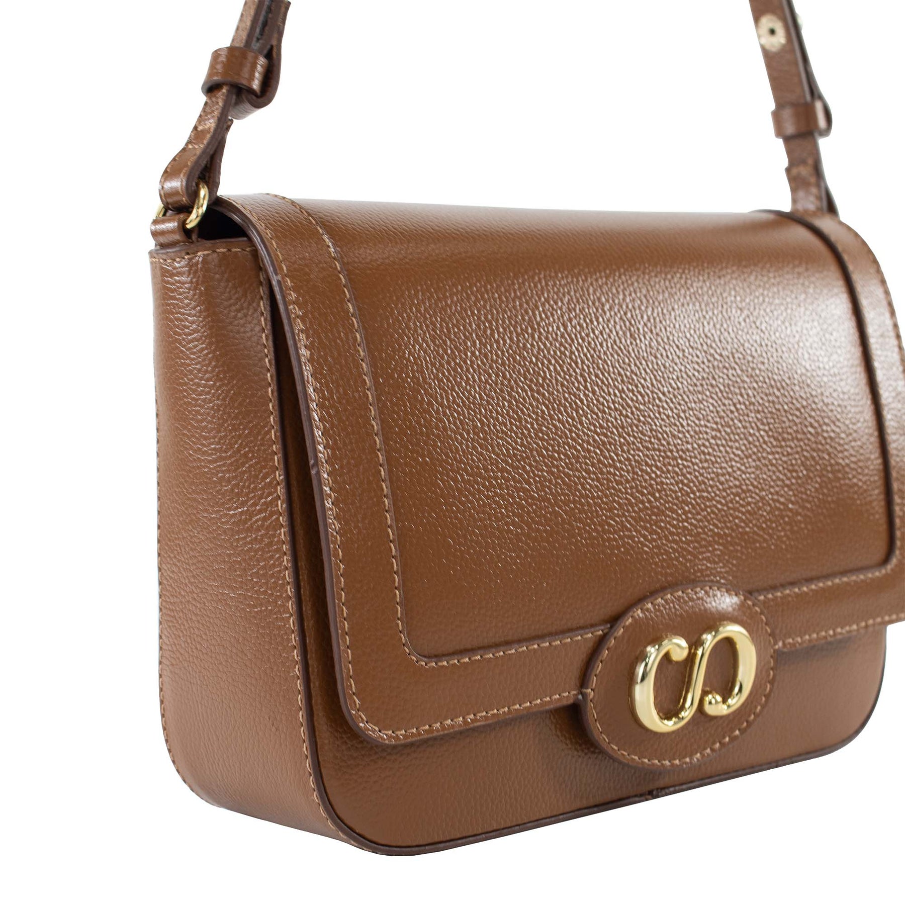 Bolsa Tiracolo de Couro Maiorca - Nocciola