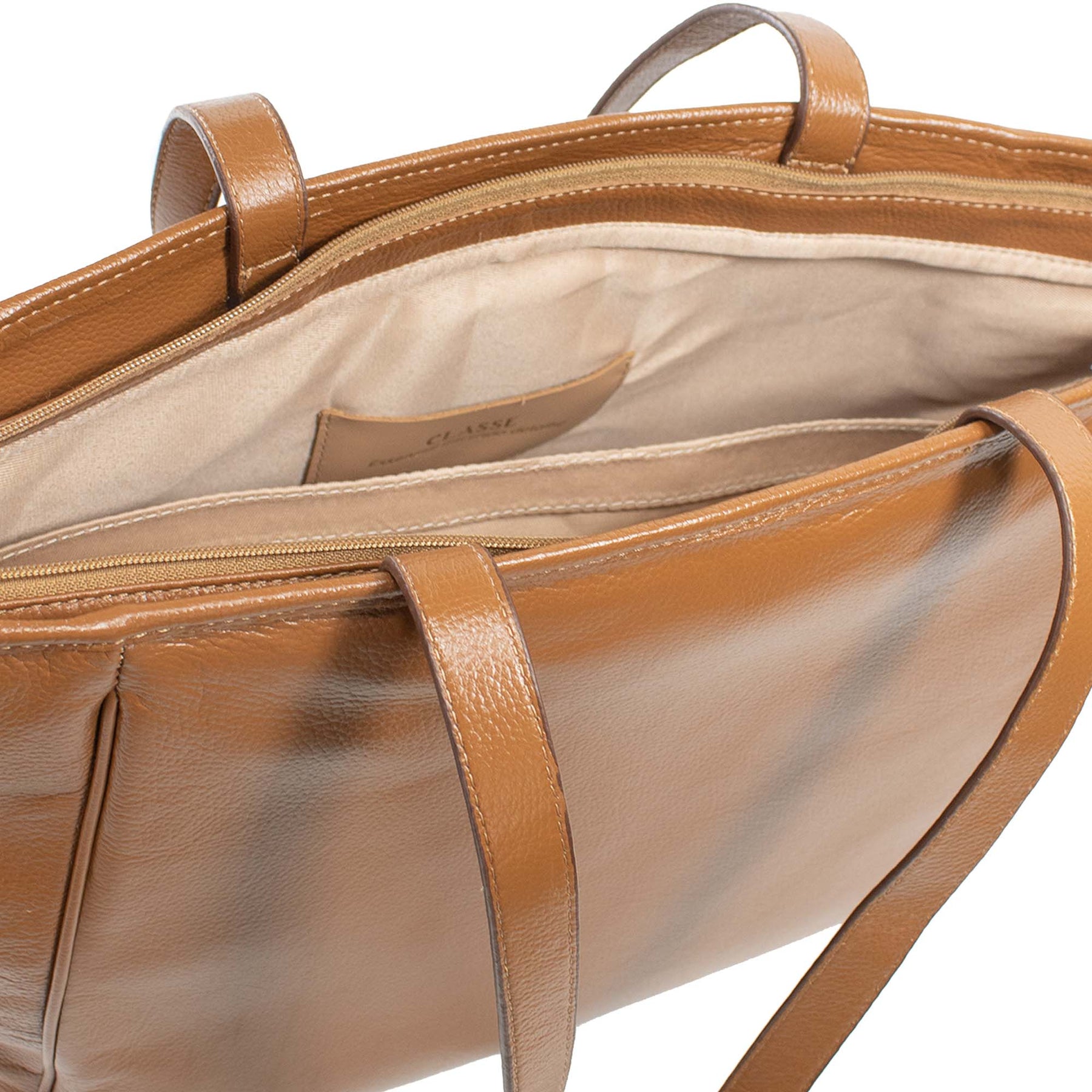 Bolsa Shopping Bag de couro Maiorca - Nocciola
