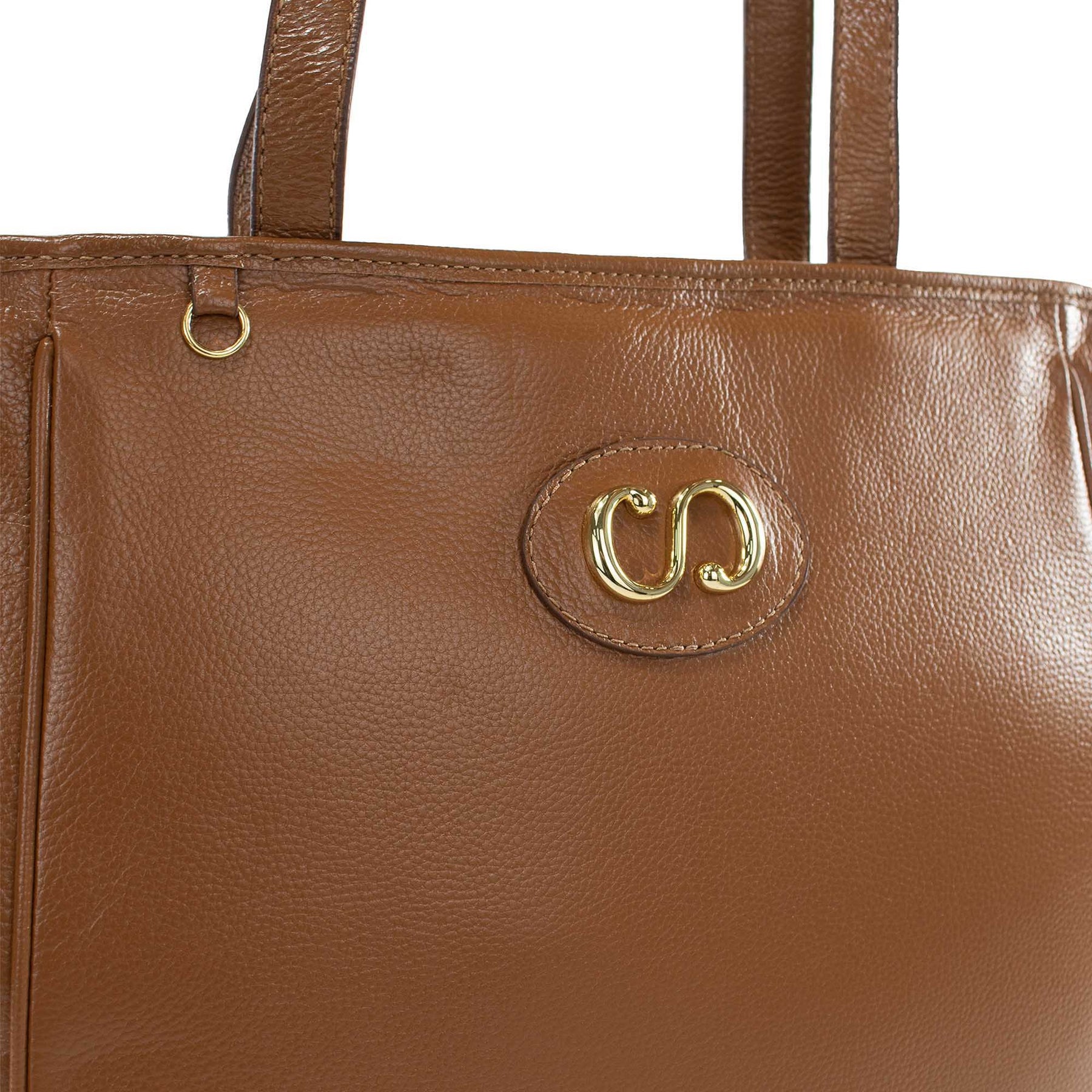 Bolsa Shopping Bag de couro Maiorca - Nocciola