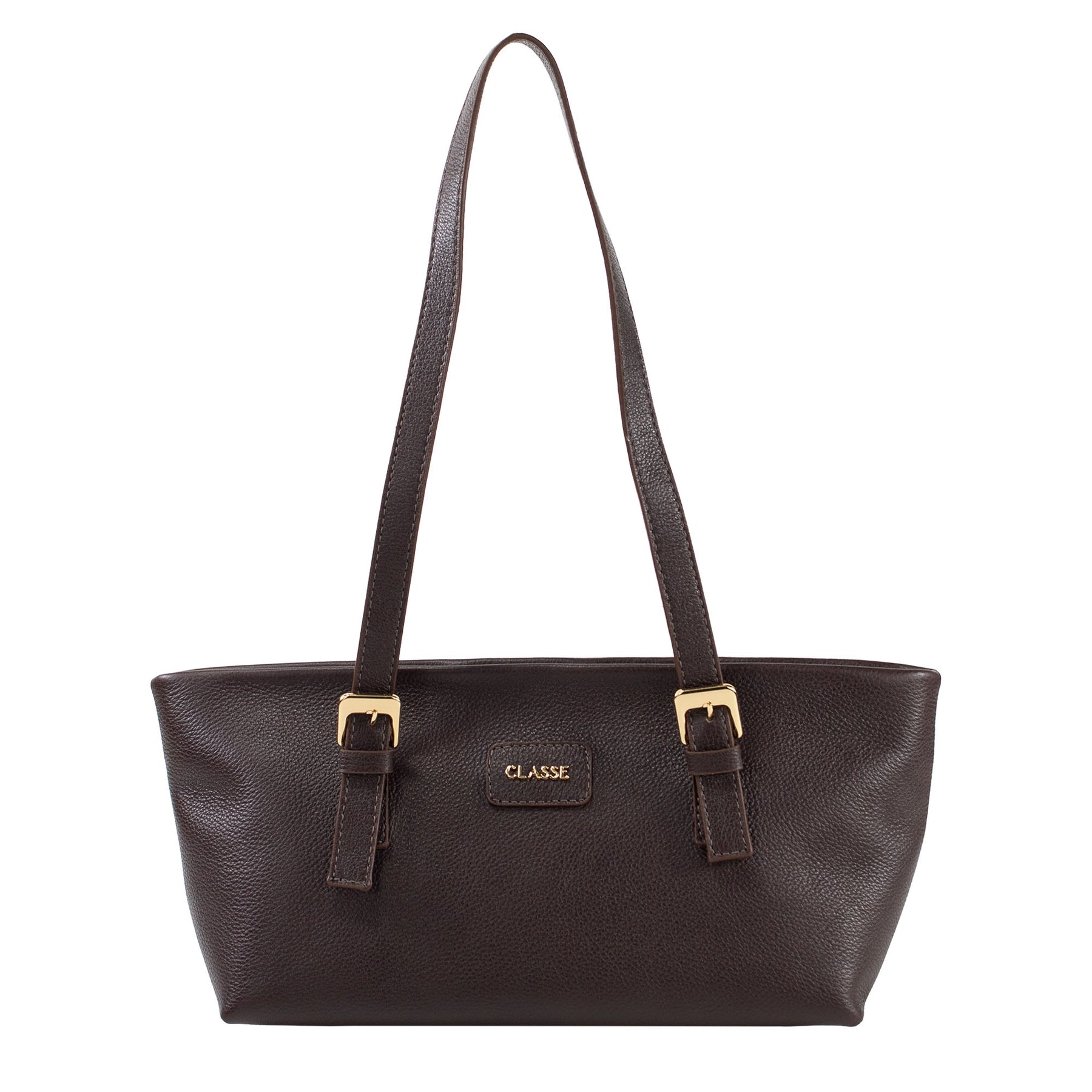 Bolsa de ombro de Couro Becca - Chocolate