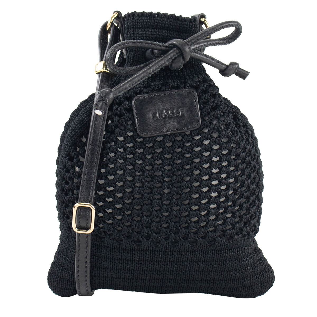 Bolsa Crossbody de Crochê Sol - Preto