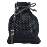 Bolsa Crossbody de Crochê Sol - Preto