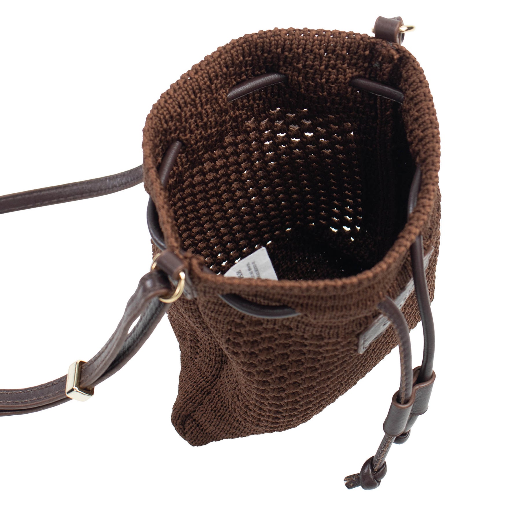 Bolsa Crossbody de Crochê Sol - Café/Chocolate