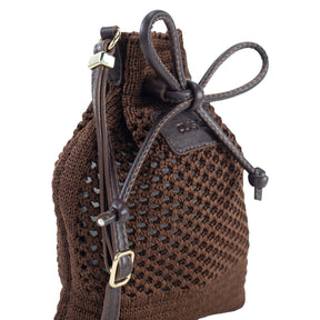 Bolsa Crossbody de Crochê Sol - Café/Chocolate