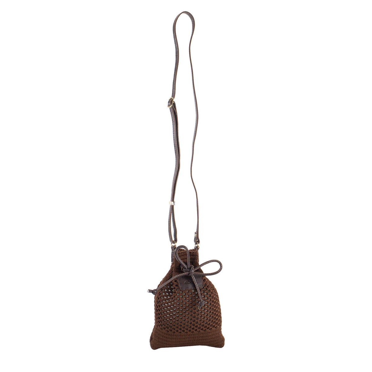 Bolsa Crossbody de Crochê Sol - Café/Chocolate