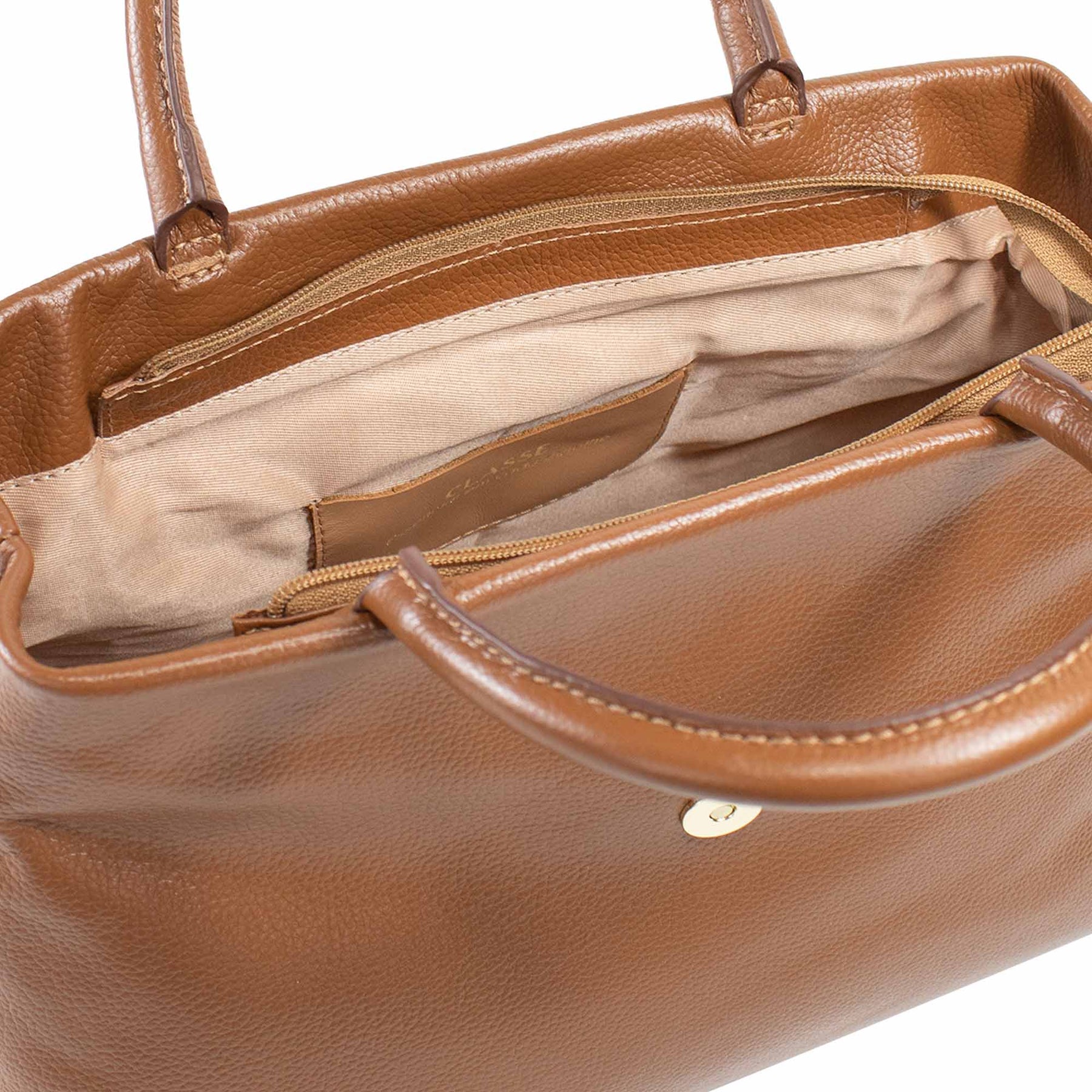 Bolsa Tote de Couro Liéri - Nocciola