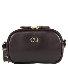 Bolsa de couro Crossbody Jeni - Chocolate