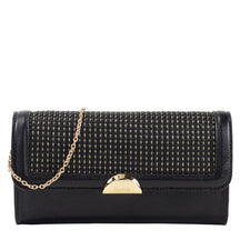 Bolsa de couro Crossbody Lídia - Tramado Preto