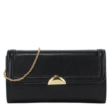 Bolsa de couro Crossbody Lídia - Preto