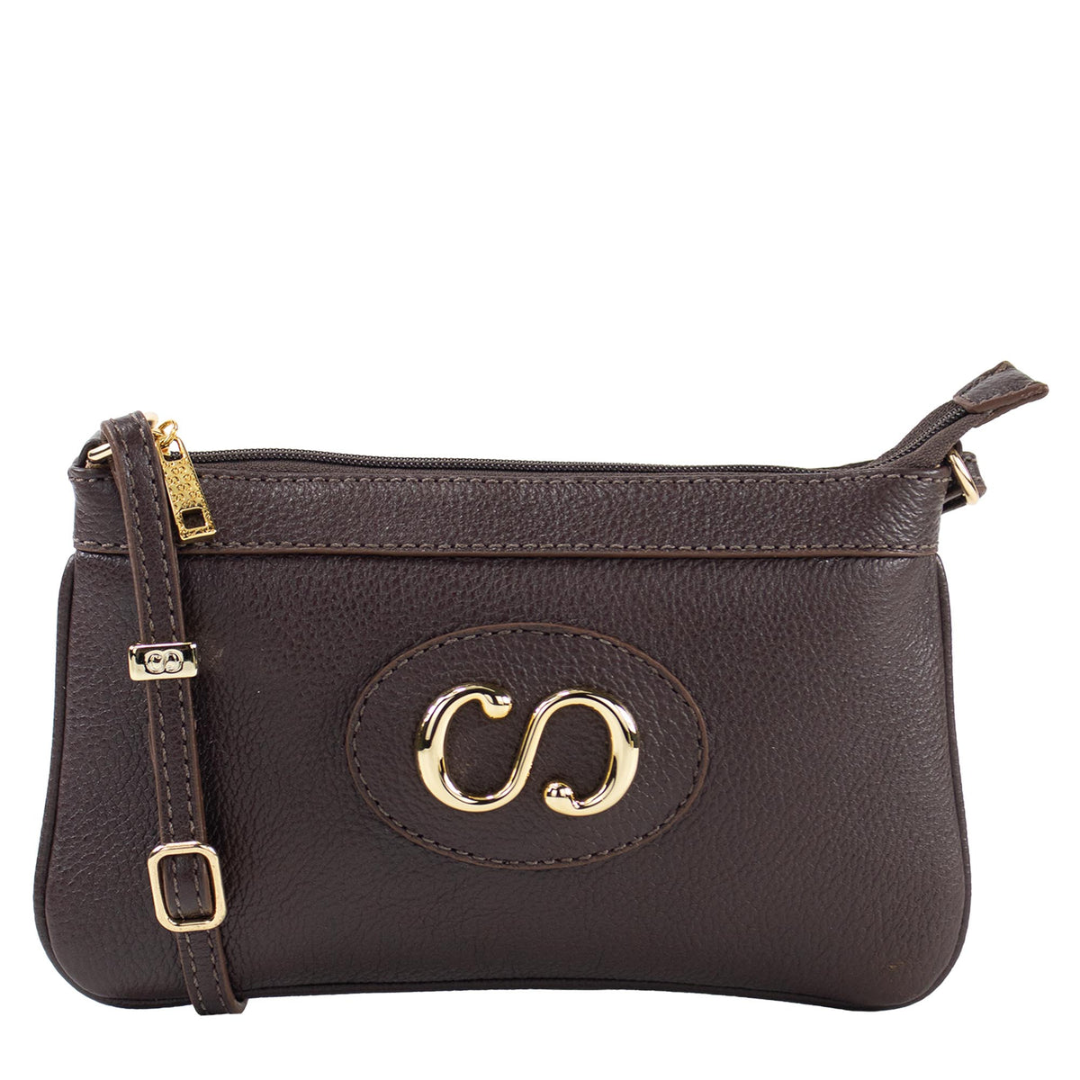 Bolsa Crossbody de Couro Mini Maiorca - Chocolate