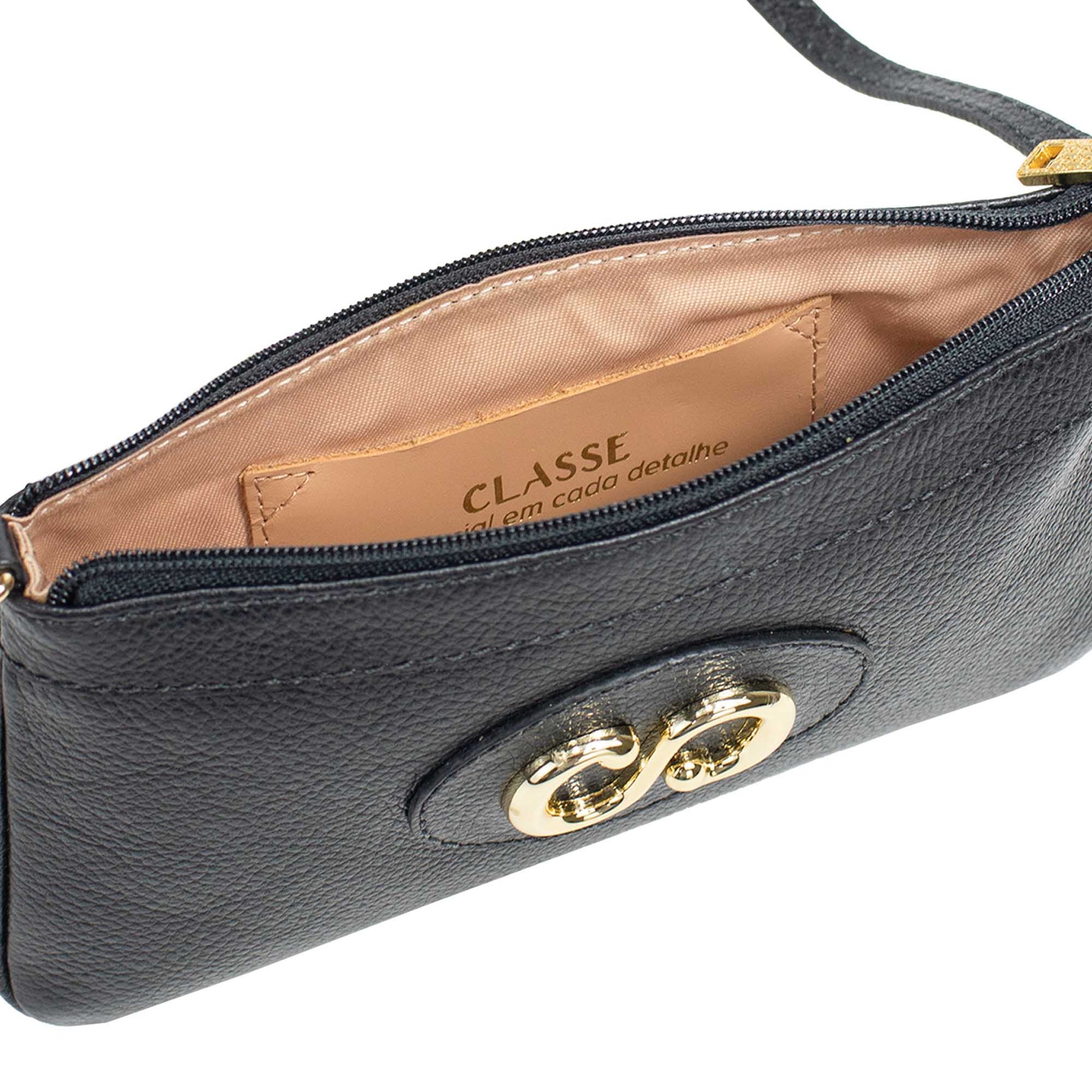 Bolsa Crossbody de Couro Mini Maiorca - Preto