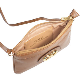 Bolsa Crossbody de Couro Mini Maiorca - Nocciola