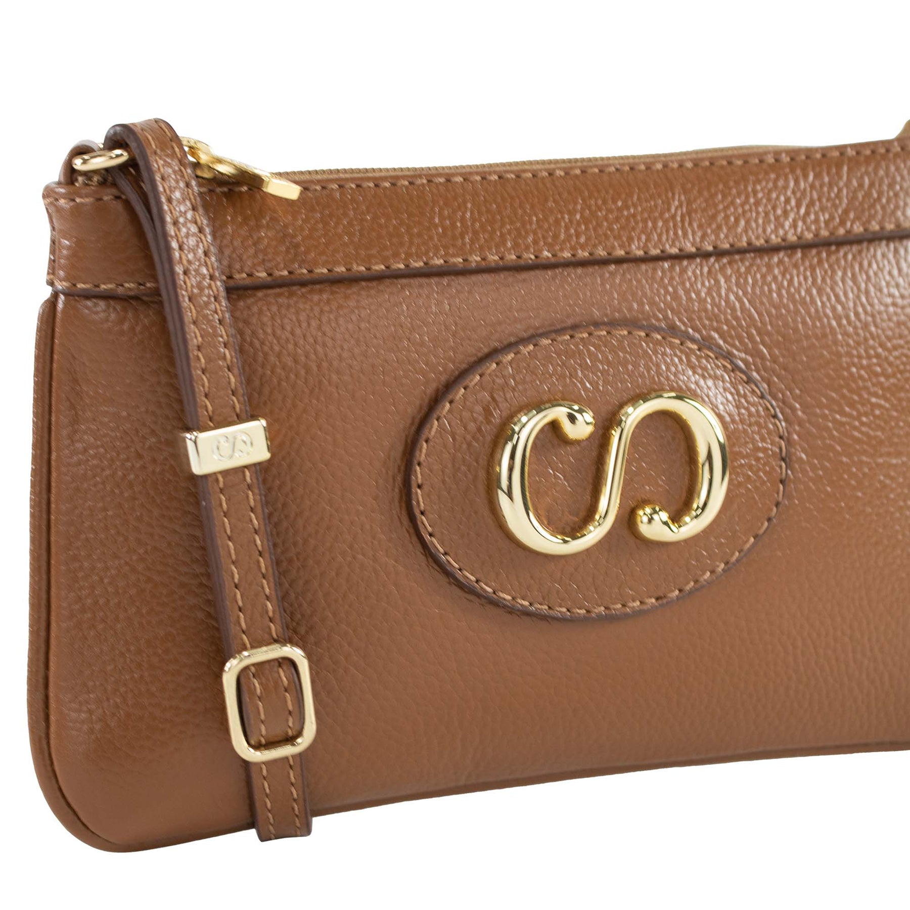Bolsa Crossbody de Couro Mini Maiorca - Nocciola
