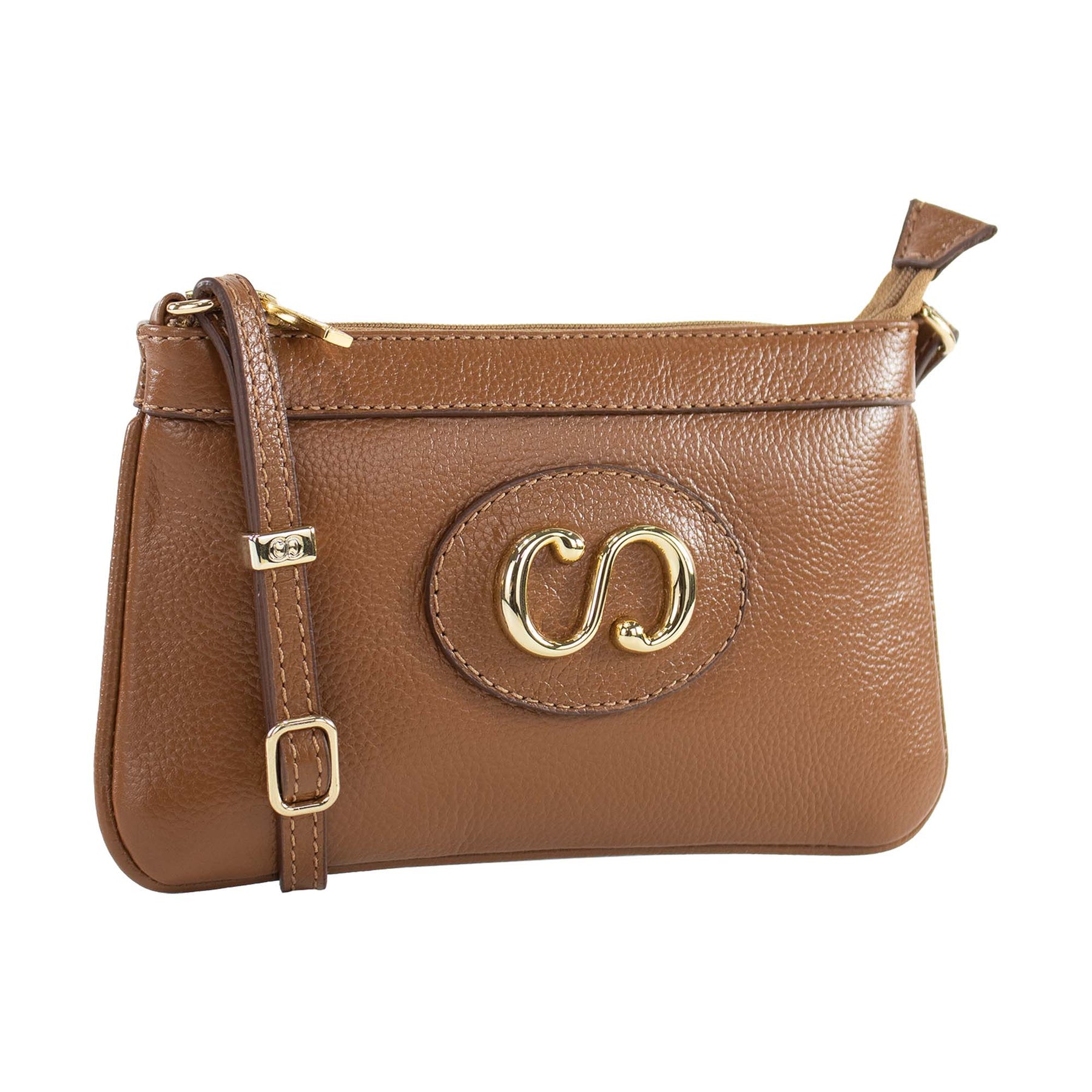 Bolsa Crossbody de Couro Mini Maiorca - Nocciola