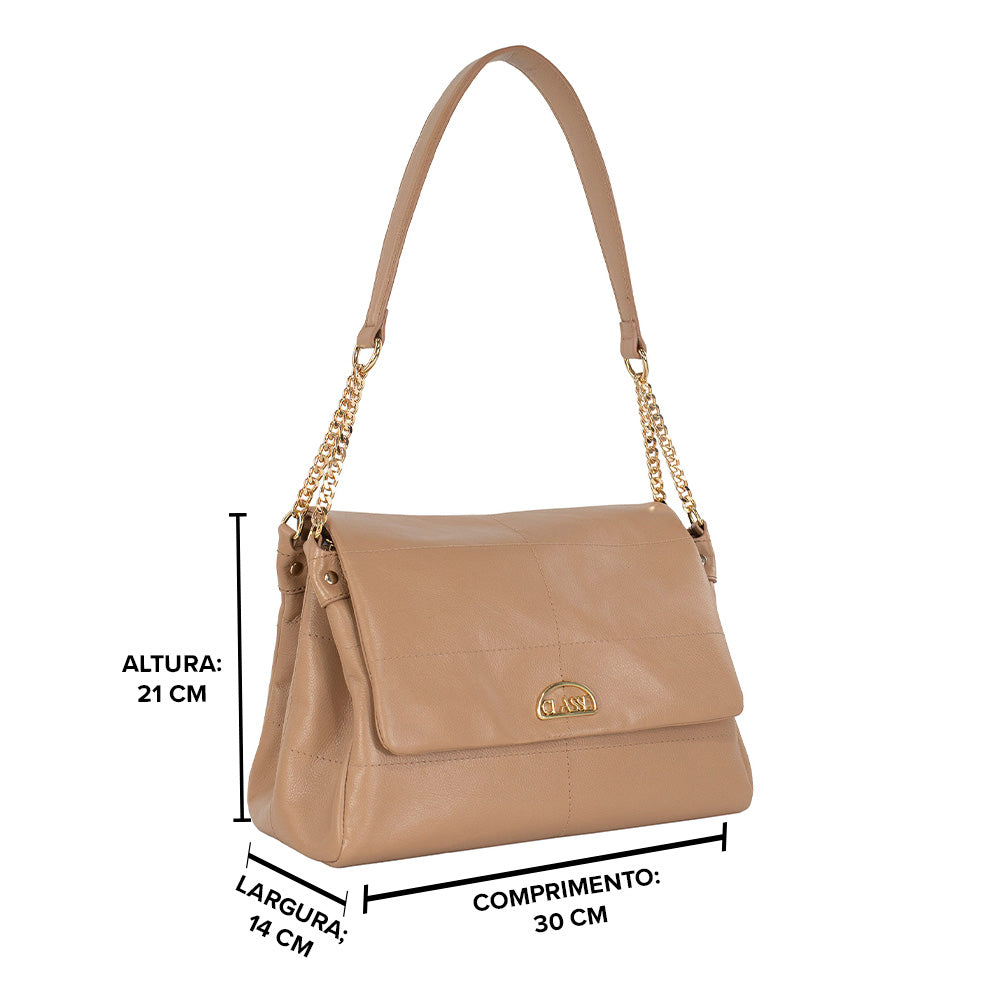 Bolsa Tiracolo de Couro - Bruné