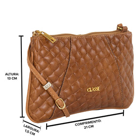 Bolsa Crossbody de Couro Tramado - Milli