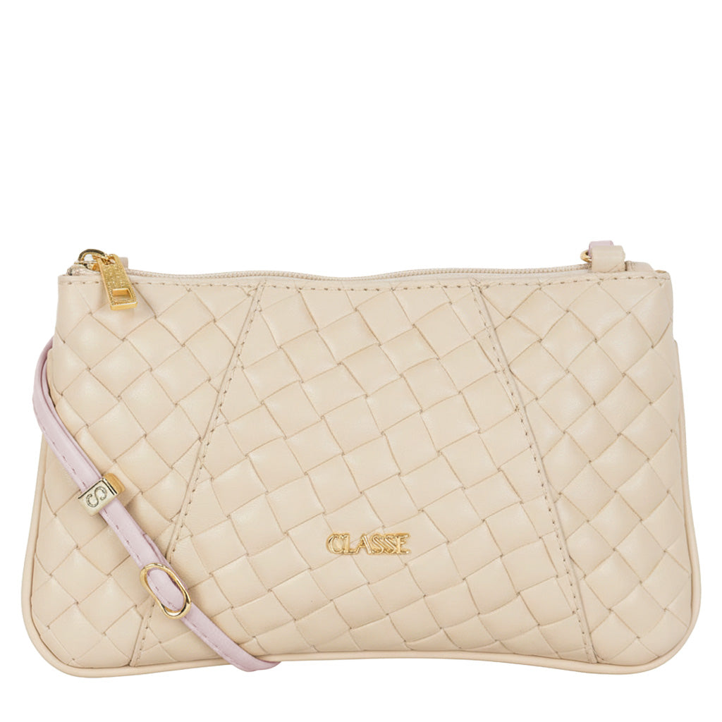 Bolsa Crossbody de Couro Tramado - Milli