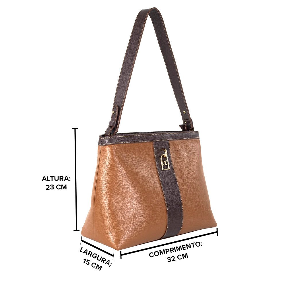 Bolsa de Ombro de Couro Floater - Allana