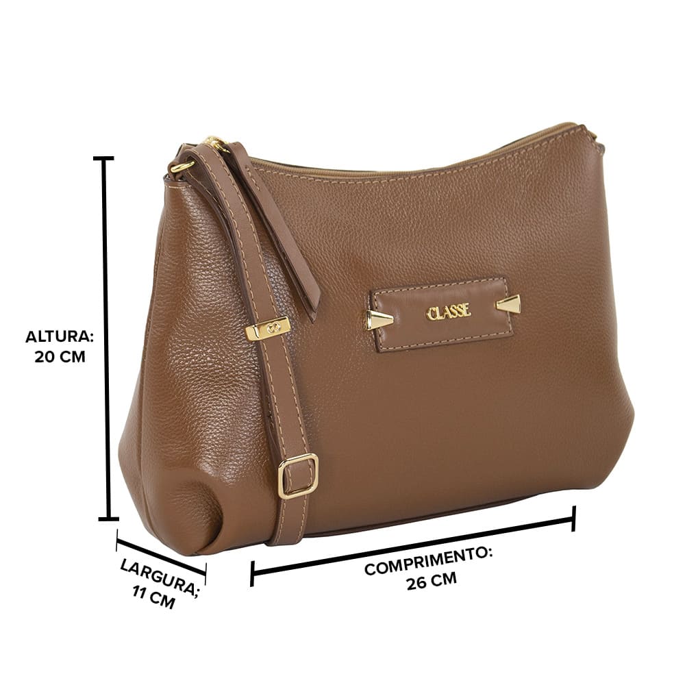Bolsa de Couro Crossbody Babi