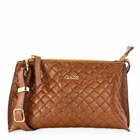 Bolsa Crossbody de Couro Tramado - Iris