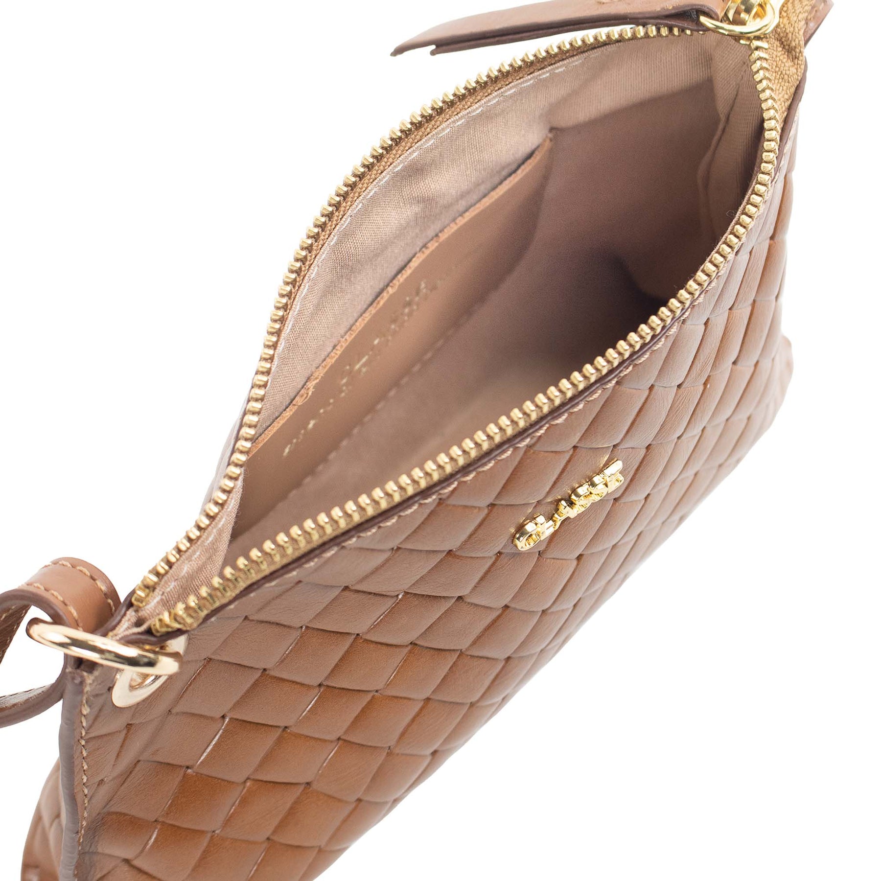 Bolsa Crossbody de Couro Tramado - Iris