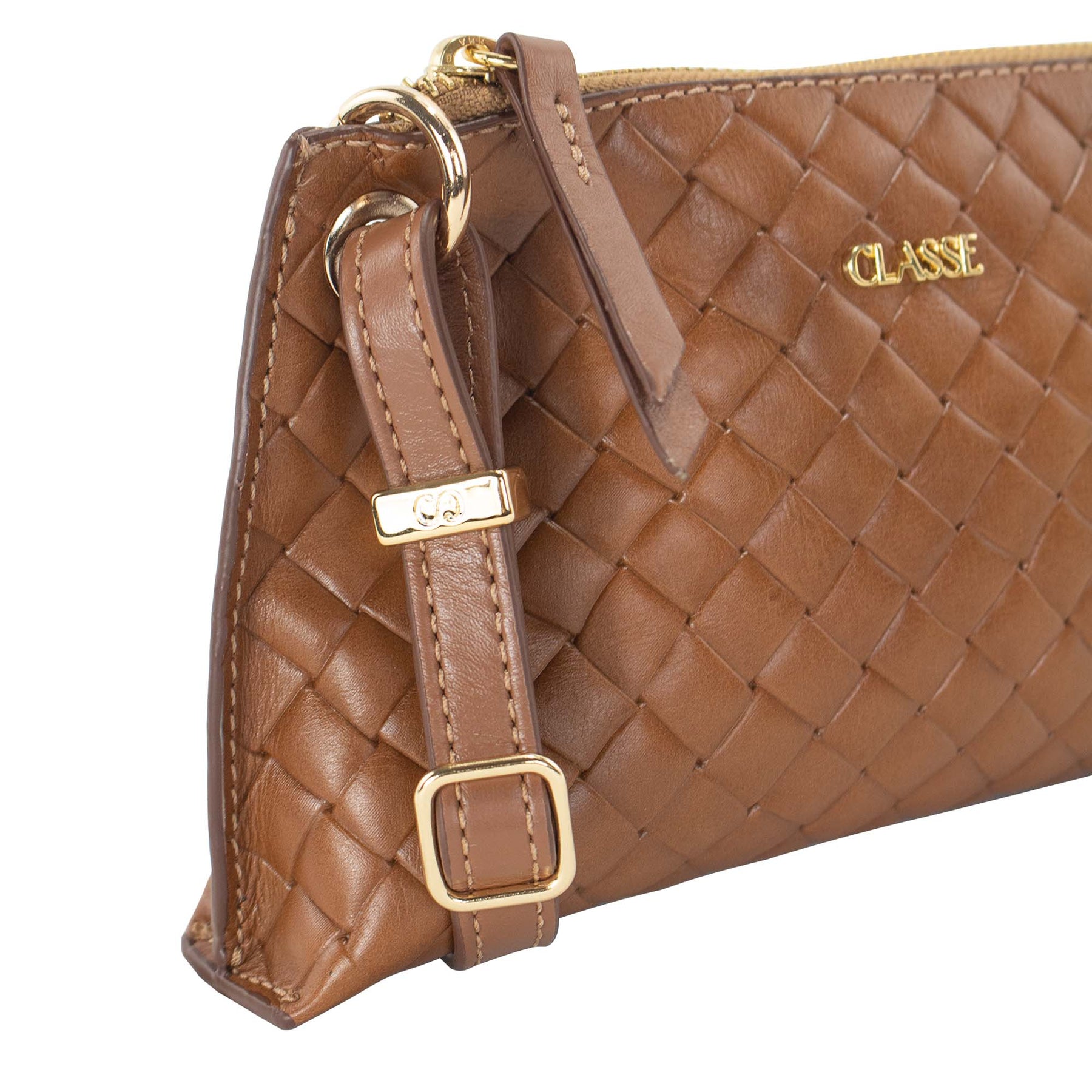 Bolsa Crossbody de Couro Tramado - Iris